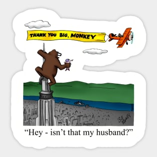 Funny Spectickles King Kong Marriage Humor Sticker